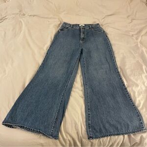 ROLLA'S Wide Leg High Rise Blue Jeans
